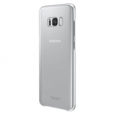 Samsung Clear Cover Case EF-QG955CSEGWW - оригинален TPU кейс за Samsung Galaxy S8 Plus (прозрачен-сребрист) 