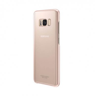 Samsung Clear Cover Case EF-QG950CPEGWW - оригинален TPU кейс за Samsung Galaxy S8 (прозрачен-розов) 