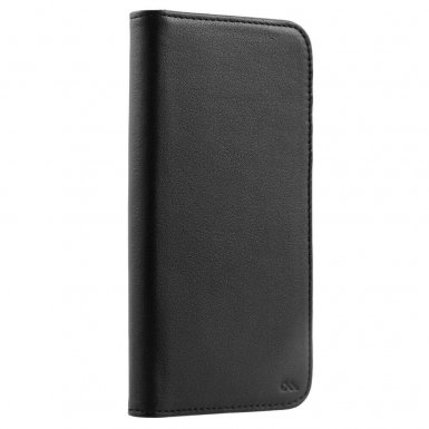 CaseMate Wallet Folio - кожен калъф (естествена кожа), тип портфейл за Samsung Galaxy S8 Plus (черен)