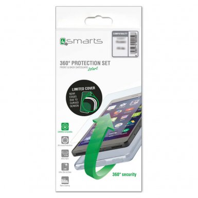 4smarts 360° Protection Set - тънък силиконов кейс и стъклено защитно покритие за дисплея на Samsung Galaxy A7 (2017) (прозрачен)