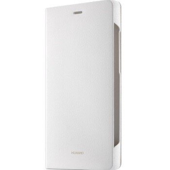 Huawei Flip Case - оригинален кожен калъф за Huawei P8 lite (2017) (бял)