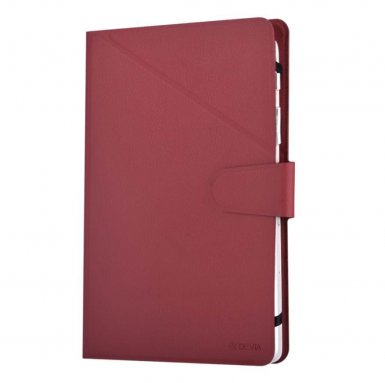 Devia Flexy Universal Case - универсален калъф тип папка и поставка за таблети до 10 инча (червен)