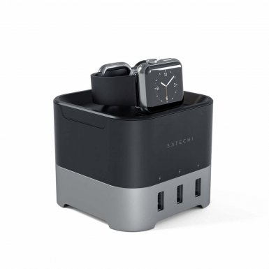 Satechi Smart Charging Stand - захранване с 3хUSB и поставка за смартфони, Apple Watch и Fitbit Blaze