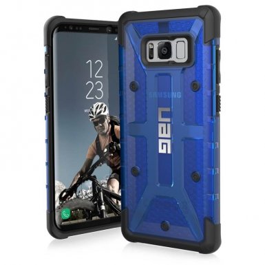 Urban Armor Gear Plasma - удароустойчив хибриден кейс за Samsung Galaxy S8 Plus (син-прозрачен)