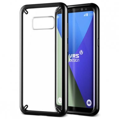 Verus Crystal Mixx Case - хибриден удароустойчив кейс за Samsung Galaxy S8 (черен-прозрачен)