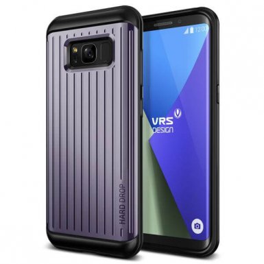 Verus Thor Wave Case - хибриден удароустойчив кейс за Samsung Galaxy S8 Plus (черен-лилав)