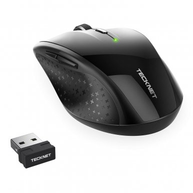 TeckNet M006 2.4G Wireless Mouse - ергономична безжична мишка (за Mac и PC) (черна)