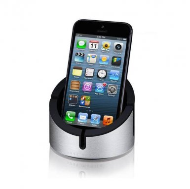 Just Mobile AluCup Deluxe Desktop Stand - поставка с отделение за аксесоари и органаизер за кабели за смартфони и таблети 