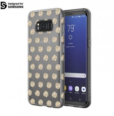 Incipio Classic Case Design Series - дизайнерски удароустойчив TPU кейс за Samsung Galaxy S8 (прозрачен-златист)