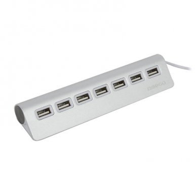 Omega 7-Port USB Hub - алуминиев 7-портов USB 2.0 хъб за компютри и лаптопи