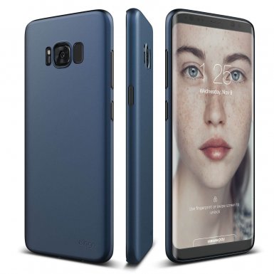 Elago Inner Core Case - тънък полипропиленов кейс (0.3 mm) за Samsung Galaxy S8 (тъмносин)