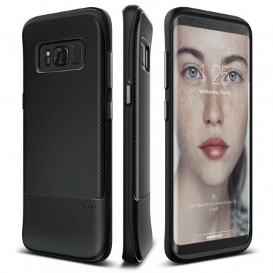 Elago S8 Grip Cushion Case - силиконов (TPU) калъф за Samsung Galaxy S8 (черен)