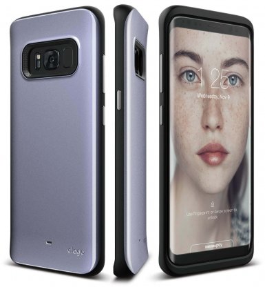 Elago S8 Grip Hybrid Case - удароустойчив хибриден кейс за Samsung Galaxy S8 (сив)