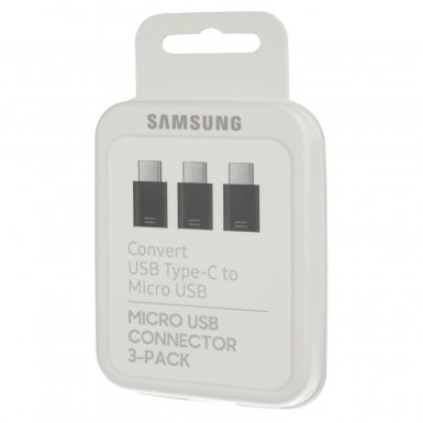 Samsung USB-C to microUSB Adapter 3pc. EE-GN930 - USB-C адаптер за устройства с USB-C порт (3 броя) (черен)