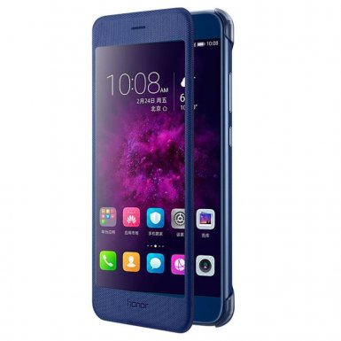 Huawei View Cover - оригинален кожен калъф за Huawei Honor 8 Pro (син)