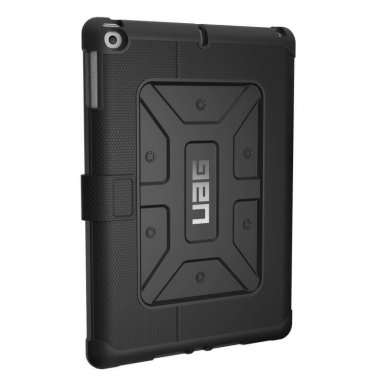 Urban Armor Gear Metropolis Folio Case - удароустойчив хибриден кейс от най-висок клас за iPad 5 (2017), iPad 6 (2018) (черен)