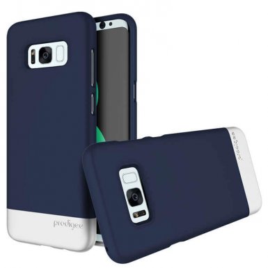 Prodigee Accent Case - поликарбонатов слайдер кейс за Samsung Galaxy S8 Plus (син-сребрист)