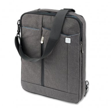 4smarts Cambridge Multimedia Bag - качествена чанта с презрамка за таблети и преносими компютри до 13.3 инча (тъмносив)