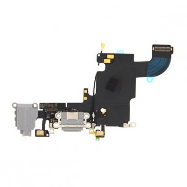 Apple System Connector and Flex Cable - оригинален лентов кабел с Lightning конектор, аудио жак и долен микрофон за iPhone 6S (светлосив)