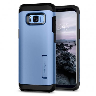 Spigen Tough Armor Case - хибриден кейс с най-висока степен на защита за Samsung Galaxy S8 Plus (син)