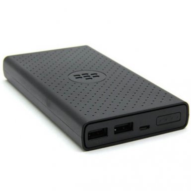 BlackBerry Power Bank MP-12600, 12.600 mAh - качествена външна батерия с 2xUSB за смартфони и таблети (черен)