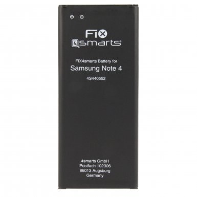 FIX4smarts Battery - качествена резервна батерия за Samsung Galaxy Note 4 (3.85V, 3220mAh) (BN910BBE)