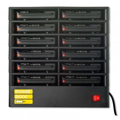 Power Dock with 12 Power Banks - док станция с 12 батерии/гнезда и кабели за зареждане (31200mAh) за мобилни устройства