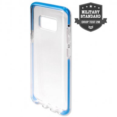 4smarts Soft Cover Airy Shield - хибриден удароустойчив кейс за Samsung Galaxy S8 (син-прозрачен)