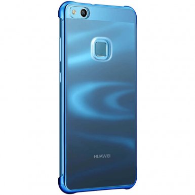 Huawei Protective Cover - оригинален поликарбонатов кейс за Huawei P10 Lite (прозрачен-син)