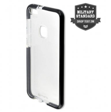4smarts Soft Cover Airy Shield - хибриден удароустойчив кейс за Huawei P10 Lite (черен-прозрачен)
