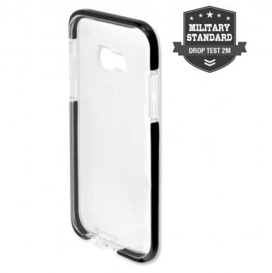 4smarts Soft Cover Airy Shield - хибриден удароустойчив кейс за Samsung Galaxy A3 (2017) (черен-прозрачен)