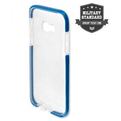 4smarts Soft Cover Airy Shield - хибриден удароустойчив кейс за Samsung Galaxy A5 (2017) (син-прозрачен)