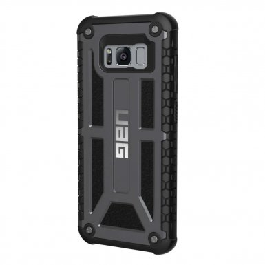 Urban Armor Gear Monarch Graphite - удароустойчив хибриден кейс за Samsung Galaxy S8 Plus (черен)