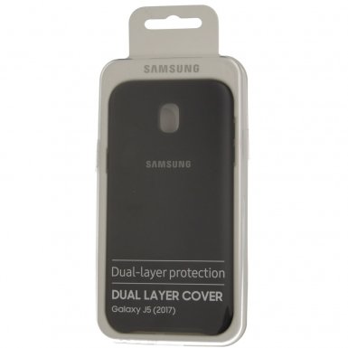 Samsung Dual Layer Cover EF-PJ530CB - оригинален хибриден кейс за Samsung Galaxy J5 (2017) (черен)