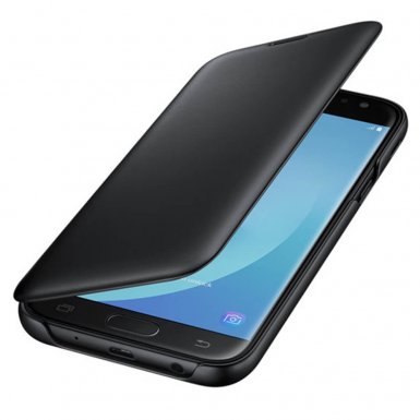 Samsung Flip Wallet Cover EF-WJ530CBEGWW - оригинален кожен кейс за Samsung Galaxy J5 (2017) (черен)