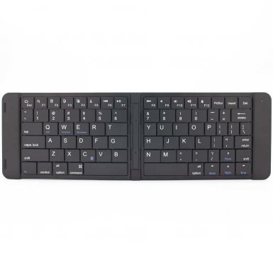 Case Studi Foldable Keyboard - сгъваема алуминиева безжична клавиатура за таблети, смартфони и компютри с Bluetooth (черна)