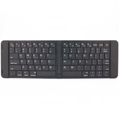 Case Studi Foldable Keyboard - сгъваема алуминиева безжична клавиатура за таблети, смартфони и компютри с Bluetooth (черна)