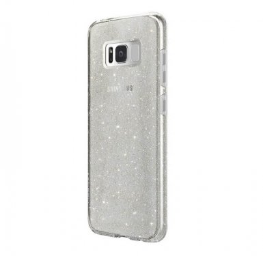 Skech Matrix Case Snow Sparkle - удароустойчив TPU калъф за Samsung Galaxy S8 (сребрист-прозрачен)