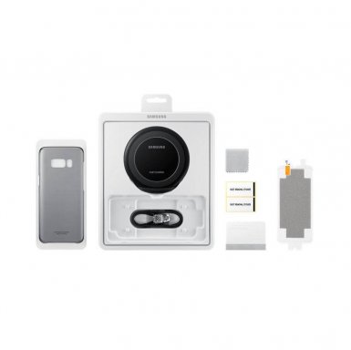 Samsung Starter Kit EP-WG95B - комплект станция за безжично зареждане, кейс, кабел и покритие за Samsung Galaxy S8 (черен) 