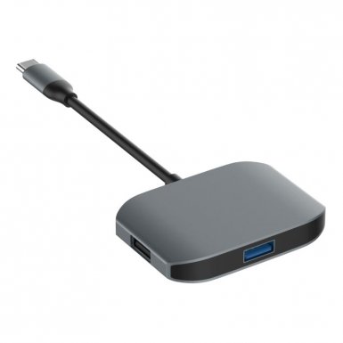 Comma Clian USB-C to HDMI Hub - USB-C хъб за свързване от USB-C към HDMI 4K и USB 3.0 (тъмносив)