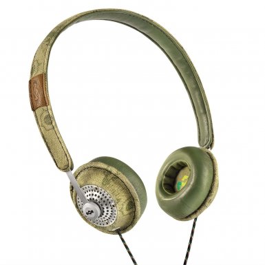 The House of Marley Haramble On-Ear Headphones - слушалки за iPhone, iPod и устройства с 3.5 мм изход (зелен)