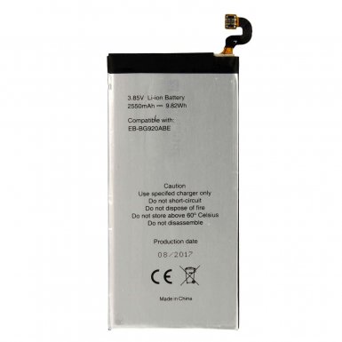 FIX4smarts Battery - качествена резервна батерия за Samsung Galaxy S6 (3.85V, 2550mAh) (EB-BG920ABE)