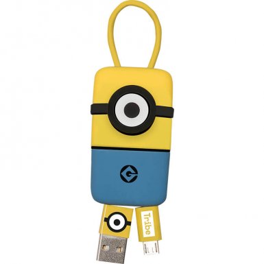USB Tribe Minions Jail Time Minion Lightning Keyline - кабел тип ключодържател за iPhone, iPad и iPod с Lightning (22 см) 
