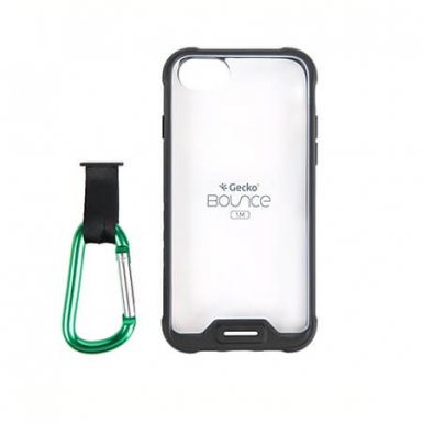 Gecko Covers Bounce Case - кейс с карабинер и висока защита за iPhone 8, iPhone 7, iPhone 6S, iPhone 6 (черен)