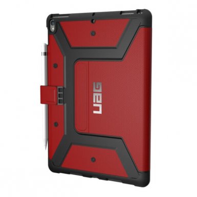 Urban Armor Gear Metropolis Case - удароустойчив хибриден кейс от най-висок клас за iPad Air 3 (2019), iPad Pro 10.5 (2017) (червен)
