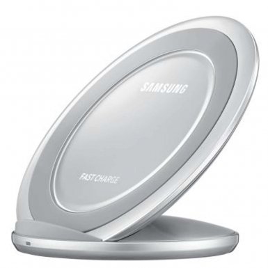 Samsung Inductive Wireless Fast Charge Stand NG930 - поставка (пад) за безжично захранване за QI съвместими устройства (сребрист)