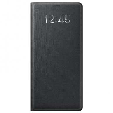 Samsung LED View Cover EF-NN950PB - оригинален калъф през който виждате информация от дисплея за Samsung Galaxy Note 8 (черен)