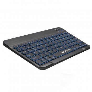 Tecknet Ultra Slim Backlit Bluetooth Keyboard X366 - безжична клавиатура за компютри и таблети с bluetooth (черен)