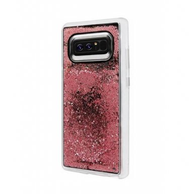 CaseMate Waterfall Case - дизайнерски кейс с висока защита за Samsung Galaxy Note 8 (розово злато)