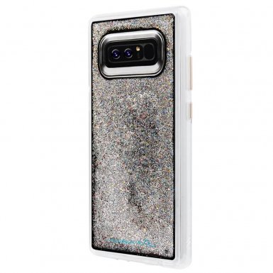 CaseMate Waterfall Case Iridescent - дизайнерски кейс с висока защита за Samsung Galaxy Note 8 (шарен-прозрачен)